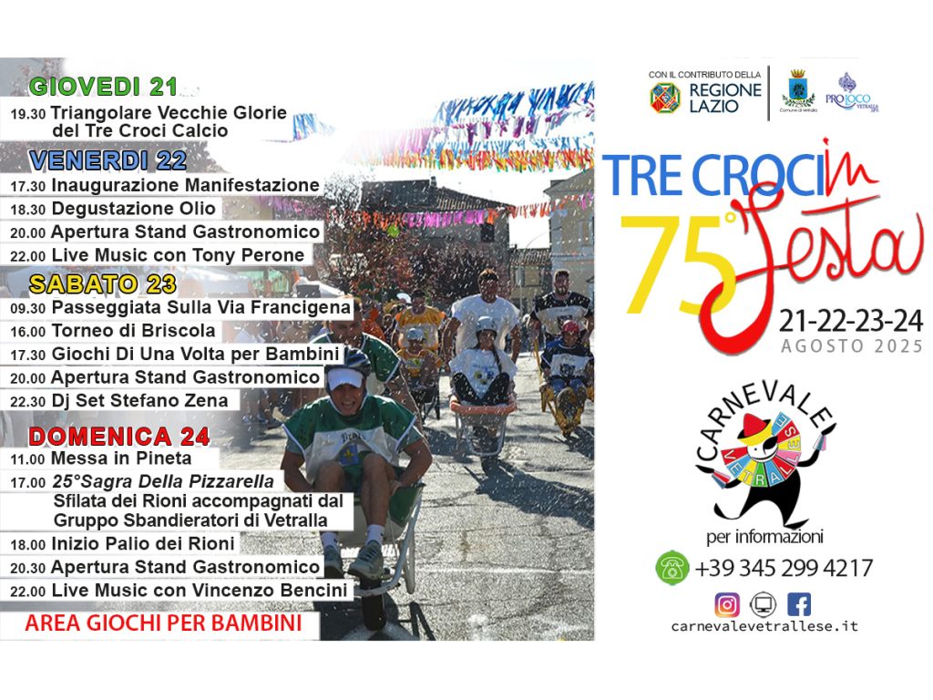 75a Tre Croci in Festa Carnevale Vetrallese ago2025
