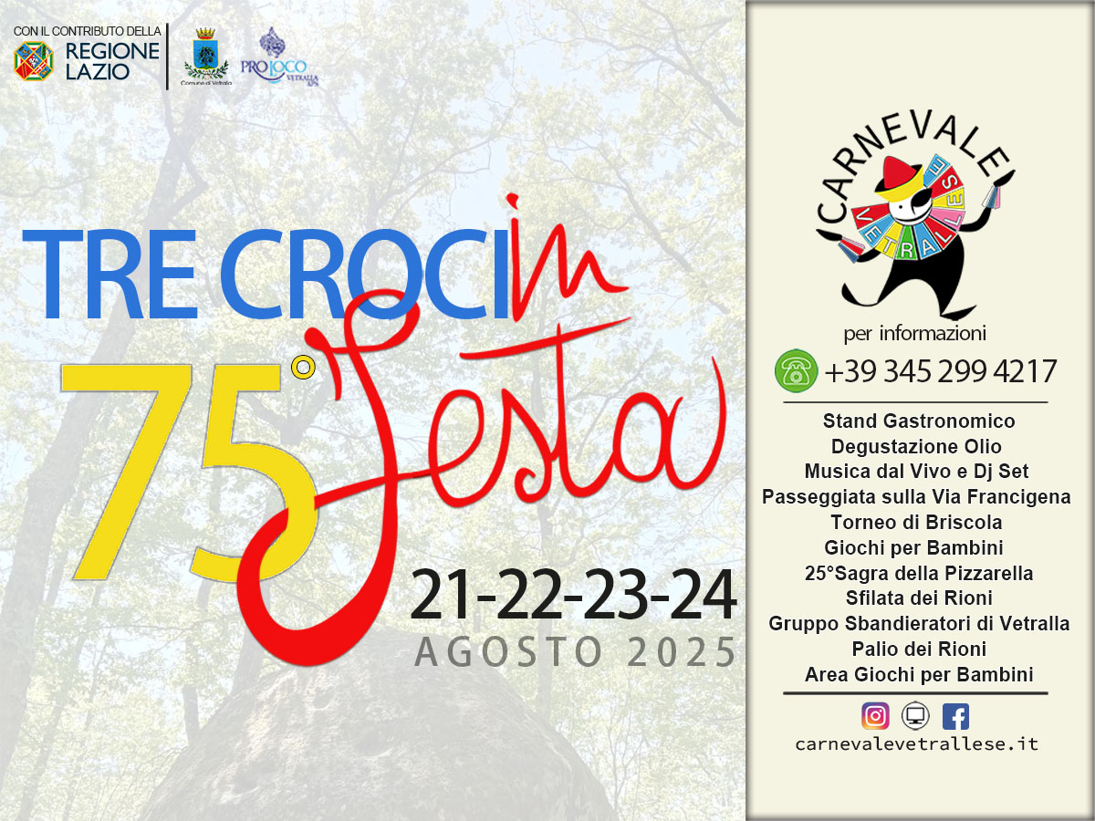 75a TreCroci in Festa Carnevale Vetrallese ago2025
